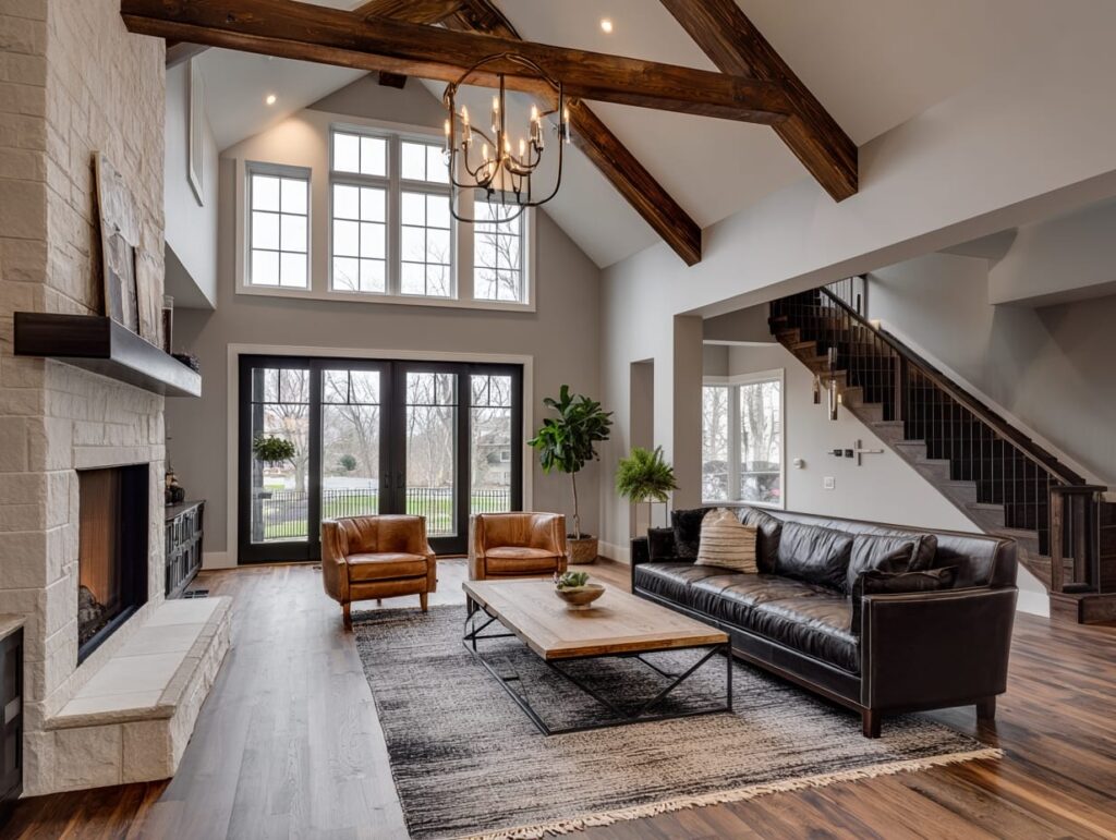 Finished custom home interior reflecting quality trade workmanship