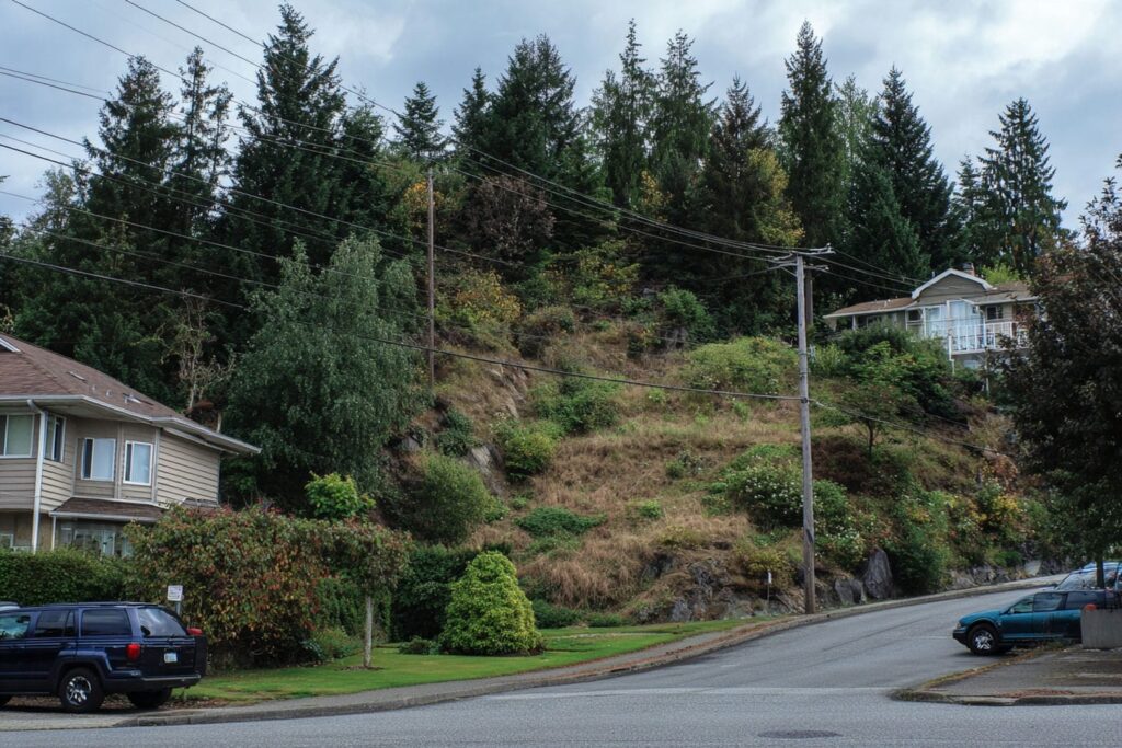 steep sloped lot in Nanaimo