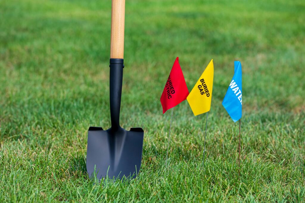 utility locate flags