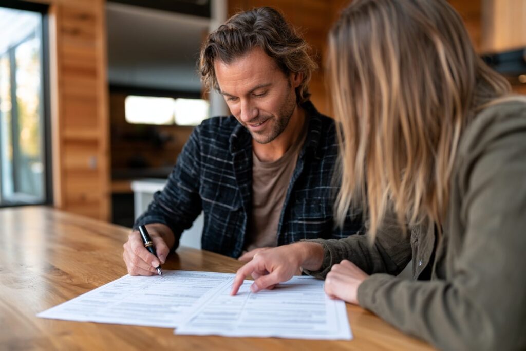 Homeowner reviewing a custom home quote breakdown to understand what a $1.5M project includes in BC
